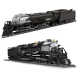 MOC High-tech Train RC Retro Steam Train Big Boy Large size old steam locomotive mechanical railway model Brick toys