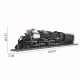 MOC High-tech Train RC Retro Steam Train Big Boy Large size old steam locomotive mechanical railway model Brick toys