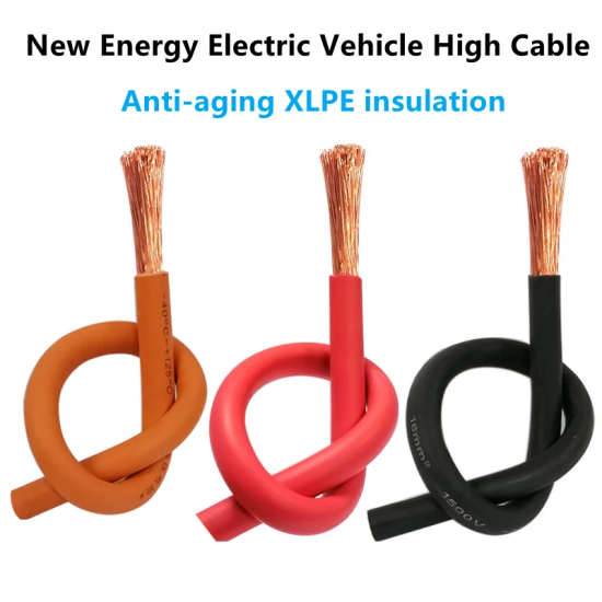 new energy vehicle high voltage cable EV 13 11 9 7 5 AWG 1meters anti-aging XLPE insulated pure copper charging pile power cable