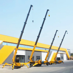 3ton Spider Crane Lifting Height 14m Hydraulic Telescopic Long Boom with Fly Jib Mini Crawler Spider Crane Lifting Equipm