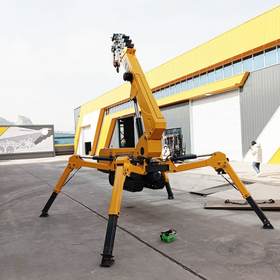 3ton Spider Crane Lifting Height 14m Hydraulic Telescopic Long Boom with Fly Jib Mini Crawler Spider Crane Lifting Equipm 3ton Spider Crane Lifting Height 14m Hydraulic Telescopic Long Boom with Fly Jib Mini Crawler Spider Crane Lifting Equipm