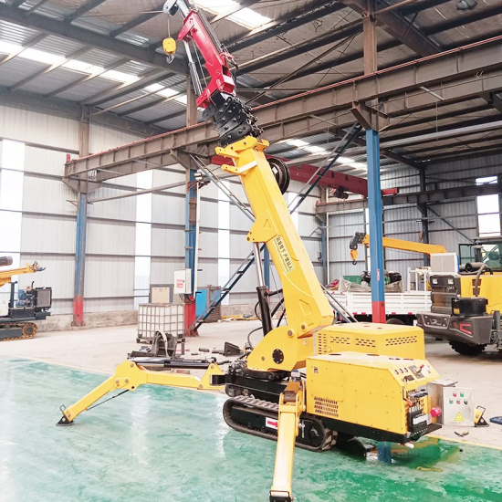 3ton Spider Crane Lifting Height 14m Hydraulic Telescopic Long Boom with Fly Jib Mini Crawler Spider Crane Lifting Equipm 3ton Spider Crane Lifting Height 14m Hydraulic Telescopic Long Boom with Fly Jib Mini Crawler Spider Crane Lifting Equipm