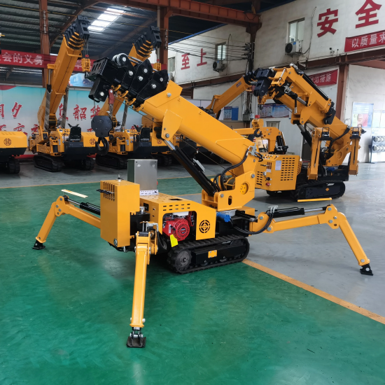 1.5 Ton 5 Ton Spider Crane Telescopic Boom Mini Crawler Mobile Crane Mini Crawler Crane 1.5 Ton 5 Ton Spider Crane Telescopic Boom Mini Crawler Mobile Crane Mini Crawler Crane