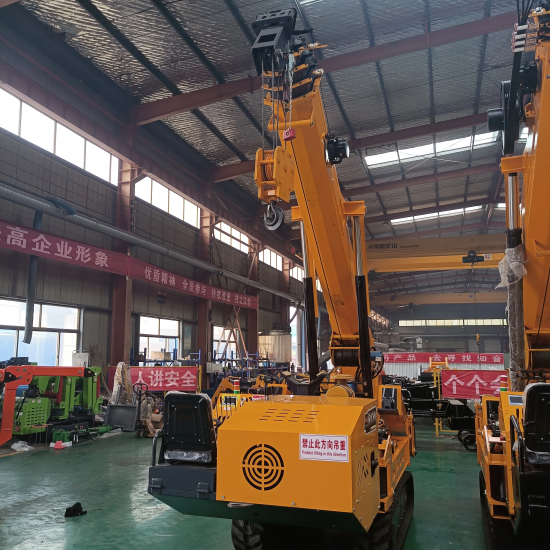 1.5 Ton 5 Ton Spider Crane Telescopic Boom Mini Crawler Mobile Crane Mini Crawler Crane 1.5 Ton 5 Ton Spider Crane Telescopic Boom Mini Crawler Mobile Crane Mini Crawler Crane