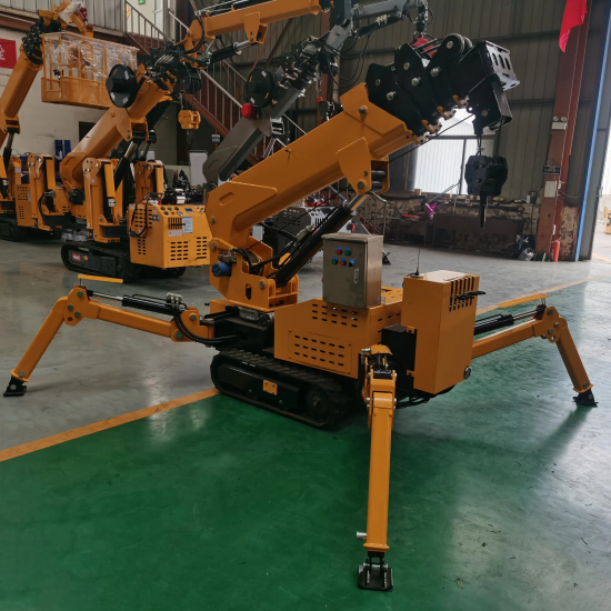 1.5 Ton 5 Ton Spider Crane Telescopic Boom Mini Crawler Mobile Crane Mini Crawler Crane 1.5 Ton 5 Ton Spider Crane Telescopic Boom Mini Crawler Mobile Crane Mini Crawler Crane