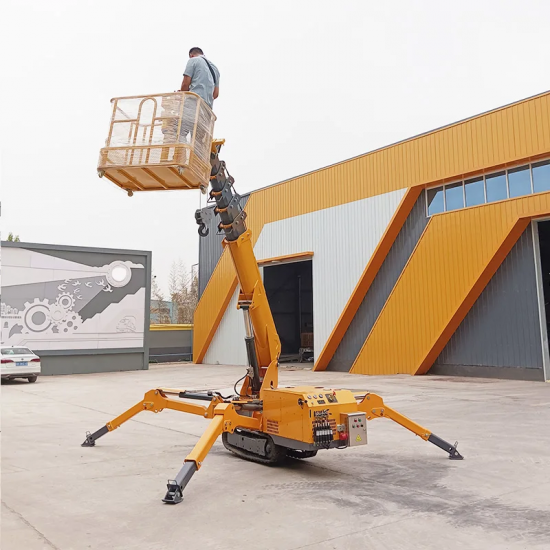 New Design YG Crawler Mobile Crane RC Yanmar Engine Spider Crane With Fly Jib Man Basket Spider Crane
