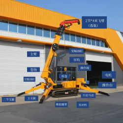 YG Mobile Hydraulic Crane 3 Ton 5ton 8ton 10ton Telescopic Boom 360 Degree Mini Crawler Lifting Spider Crane With Fly Jib