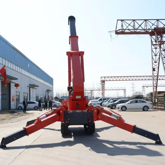 2025Hew Customization Spider Crane Equipment 17.5m Crawler Spider Crane Spider Crane Basket Mini Crane