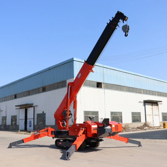 2025Hew Customization Spider Crane Equipment 17.5m Crawler Spider Crane Spider Crane Basket Mini Crane
