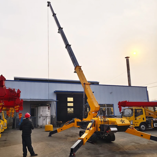 Customized 3 ton telescopic boom hydraulic construction crane mobile spider crane mini spider crawler crane Customized 3 ton telescopic boom hydraulic construction crane mobile spider crane mini spider crawler crane