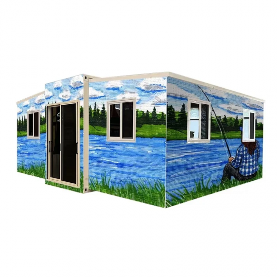 20ft Shipping Container Prefabricated Modular Home 3 Bedroom Expandable Tiny House for Villa or Hotel Use