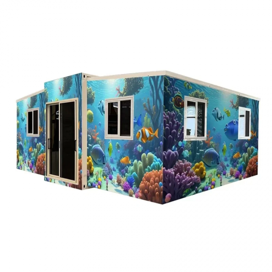 20ft Shipping Container Prefabricated Modular Home 3 Bedroom Expandable Tiny House for Villa or Hotel Use